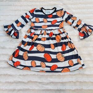 Fall/Pumpkin Dress LS Size 5t
